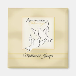 名前をカスタムする結婚の記念日恵み マグネット