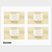 名前をカスタムする結婚の記念日恵み 長方形シール (シート)