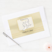 名前をカスタムする結婚の記念日恵み 長方形シール (封筒)