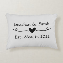 名前をカスタムする結婚またはアニバーサリーギフト アクセントクッション