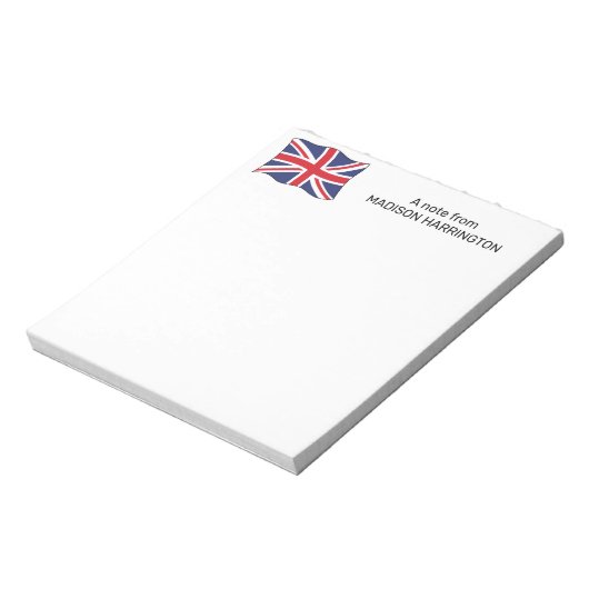 名前をカスタムする統一されたキングダム国旗 ノートパッド (回転)