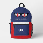 名前をカスタムする統一された王国 プリントバックパック (正面)