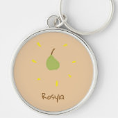 名前をカスタムする絵を描梨(茶色) キーホルダー (正面)