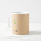 名前をカスタムする絵を描梨(茶色) コーヒーマグカップ (正面左)