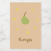 名前をカスタムする絵を描梨（茶色） フードラベル (シングルラベル)