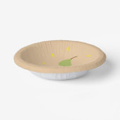 名前をカスタムする絵を描梨（茶色） ペーパーボウル (傾斜あり)