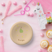 名前をカスタムする絵を描梨（茶色） ペーパーボウル (パーティー)