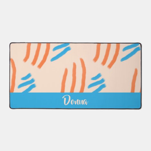 名前をカスタムする絵を描線パターン（の模様が）ある デスクマット (正面)