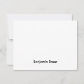 名前をカスタムする緑と白ストライプ色 ノートカード (正面)