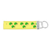 名前をカスタムする緑のサッカーヘルメット黄色 リストバンドキーホルダー (鍵右)