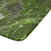 名前をカスタムする緑大理石タイル カッティングボード (角)