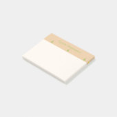 名前をカスタムする緑色のナシ模様ブラウン ポストイット (アングル)