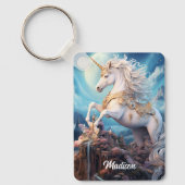 名前をカスタムする美しいユニコーン キーホルダー (正面)