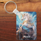 名前をカスタムする美しいユニコーン キーホルダー (正面)
