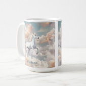 名前をカスタムする美しいユニコーン コーヒーマグカップ (正面左)