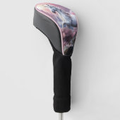 名前をカスタムする美しいユニコーン ゴルフヘッドカバー (アングル)