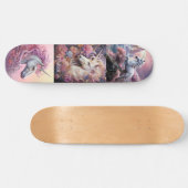 名前をカスタムする美しいユニコーン スケートボード (横)