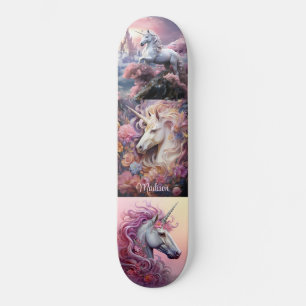 名前をカスタムする美しいユニコーン スケートボード