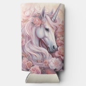 名前をカスタムする美しいユニコーン スリム缶クーラー (裏面)