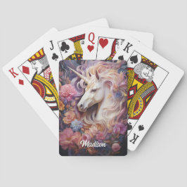 名前をカスタムする美しいユニコーン トランプ