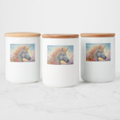 名前をカスタムする美しいユニコーン フードラベル (ボトル)