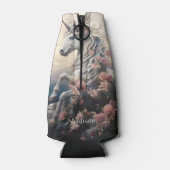 名前をカスタムする美しいユニコーン ボトルクーラー (裏面)