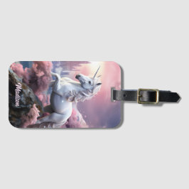 名前をカスタムする美しいユニコーン ラゲッジタグ