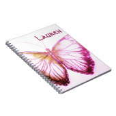 名前をカスタムする美しい蝶のノート ノートブック (右側)