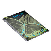 名前をカスタムする美しい蝶のノート ノートブック (右側)