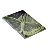 名前をカスタムする美しい蝶のノート ノートブック (右側)