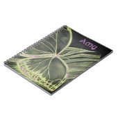 名前をカスタムする美しい蝶のノート ノートブック (左側)