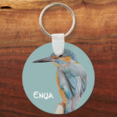名前をカスタムする美しい鳥キーリング キーホルダー (正面)