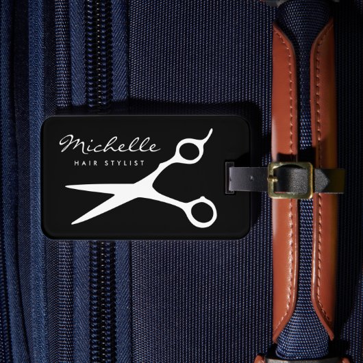 名前をカスタムする美容師美容院理容師旅行 ラゲッジタグ (正面インサイチュ4)