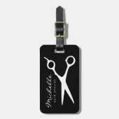 名前をカスタムする美容師美容院理容師旅行 ラゲッジタグ (正面縦)