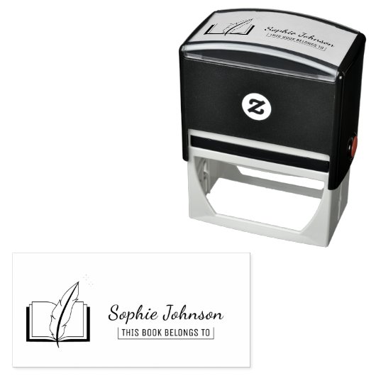 名前をカスタムする羽毛筆本は先生に属する セルフインキングスタンプ (インサイチュ)