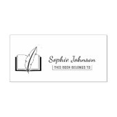 名前をカスタムする羽毛筆本は先生に属する セルフインキングスタンプ (デザイン)