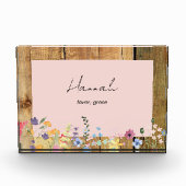 名前をカスタムする聖書の意味ワイルドフラワーII フォトブロック (正面)