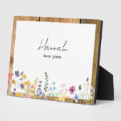 名前をカスタムする聖書の意味ワイルドフラワーII フォトプラーク (側面)