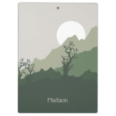 名前をカスタムする自然イラストレーション クリップボード (裏面)