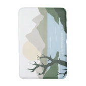 名前をカスタムする自然イラストレーション バスマット (正面縦)