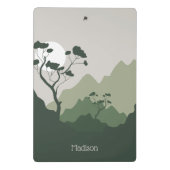 名前をカスタムする自然イラストレーション ミニクリップボード (裏面)