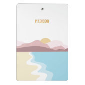 名前をカスタムする自然イラストレーション ミニクリップボード (裏面)