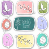 名前をカスタムする自然ジャーナルシール シール (正面)