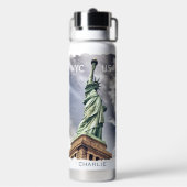 名前をカスタムする自由の女神 ウォーターボトル (背面)