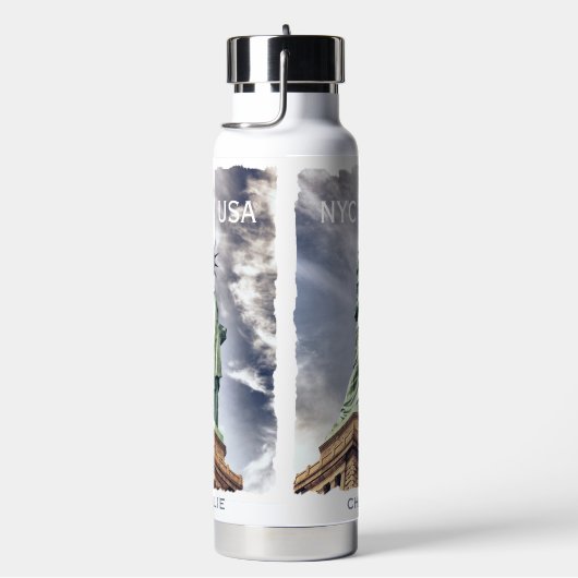 名前をカスタムする自由の女神 ウォーターボトル (右面)