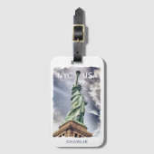 名前をカスタムする自由の女神 ラゲッジタグ (正面縦)