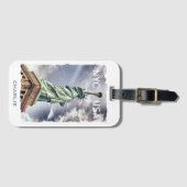 名前をカスタムする自由の女神 ラゲッジタグ (正面横)