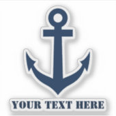 名前をカスタムする航海のいかりノートデカールシール シール (正面)