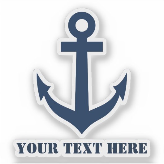 名前をカスタムする航海のいかりノートデカールシール シール (正面)