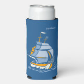 名前をカスタムする船 スリム缶クーラー (Seltzer正面)